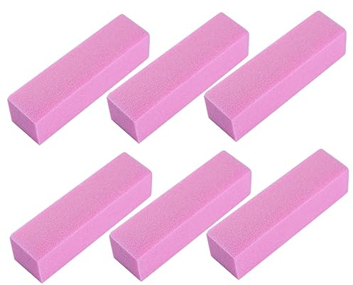 MUCKLILY Blocchi Abrasivi per Unghie 10 Pezzi Spugna Rosa per Limatura e Lucidatura Unghie, per Manicure e Pedicure Professionali e Uso Domestico
