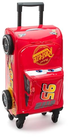 Disney Store Official trolley per bambini Saetta McQueen, valigia per bambini con ruote e maniglia, Cars 3, 46 cm