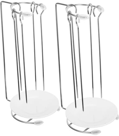 VILLCASE 2 Juegos Soporte Colgante para Brochetas de Barbacoa de Acero Inoxidable de Desmontable y Fácil de Limpiar para Pinchos y Espeto de Carne Parrilladas