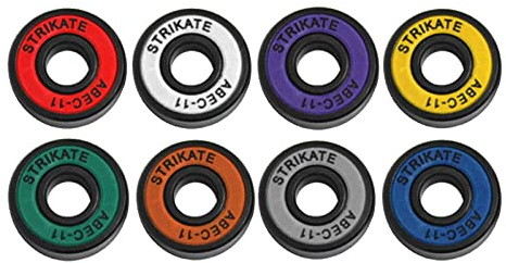 BDJXOZYH 8 stycken skateboardlager 8 mm precisionsstorlek ABEC-11 för longboard flerfärgad, 22 mm