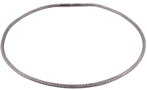 Schlauchkette Edelstahl - Made in Germany - 3 mm Stärke - Strickkette - gehäkelte Kette - Damen Halskette - Mesh Kette - Edelstahl Collier