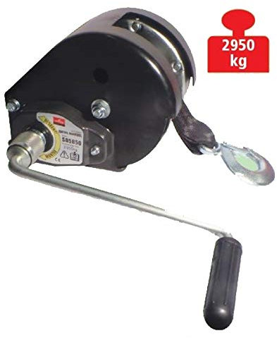 TRAILERS EQUIPEMENT Treuil de halage Auto freiné - Charge Max.2950 kg - avec Sangle 8 m