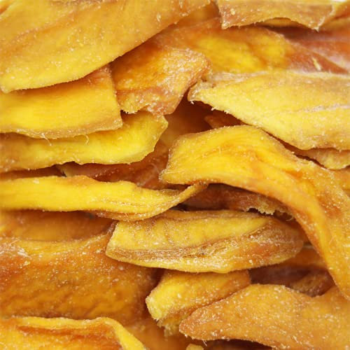 Grape Tree (500g) Organic Dried Mango. Tropically Sweet Chewy Dried Fruit Slices, Perfect for Vegan and Healthy Snacking, Lunchbox Snacks. High In Fibre, Low in Fat. Organic Mango Snack