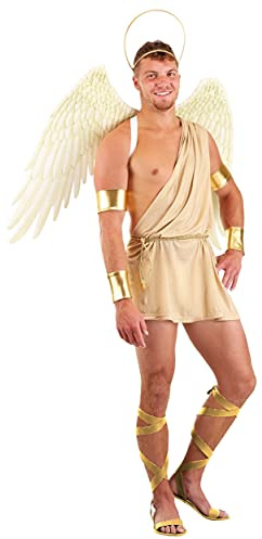 Sexy Men's Angel Fancy Dress Costume Medium