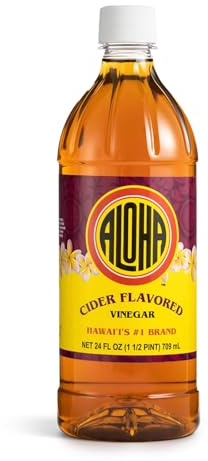 Aloha Shoyu - Cider Flavored Vinegar - 5% Acidity Level - Multi-Purpose - Made in Hawaii - 24 oz. Bottle