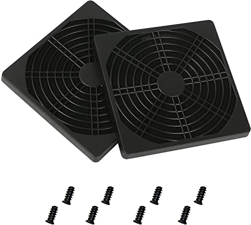 GELRHONR PC Gehäuselüfter Staubfilter,92mm PC Gehäuse Lüfter Staubfilter Mesh Netzabdeckung,80mm Computer Staubdichter Lüfterschutz Staubfilter Abdeckung Grill mit Schrauben - Schwarz (9cm)