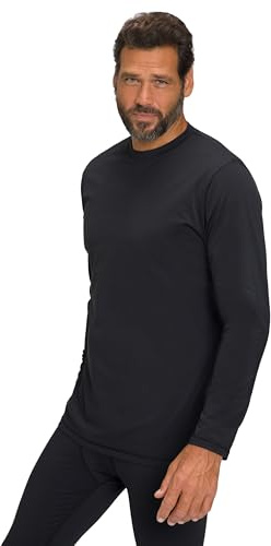 JP 1880 Skidkläder för män, skidundertröja 1/1 t-shirt, svart, 6XL, svart, 6XL