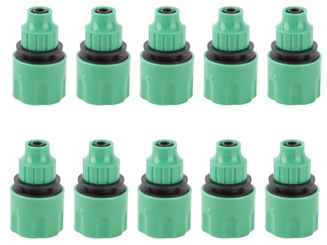 TOPINCN 10 Piezas de Accesorios de Conexión Rápida para Manguera de Jardín, Adaptadores de Conector Rápido de Manguera de Plástico, Conector de Grifo de Manguera de Agua de 3/8 Pulgadas,