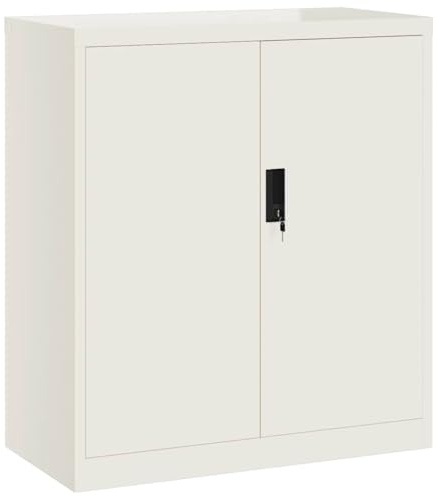 vidaXL Classeur Blanc 79x40x90 cm Acier, Armoire à dossiers, Armoire de Rangement, Armoire de Bureau, Armoire de classement, unité de Rangement