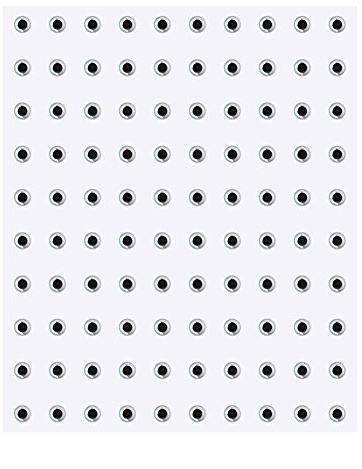 Ojos de Cebo de Pesca, 100 Piezas Simulación 3D Ojos de Señuelo de Pesca Ojos Autoadhesivos Atado de Moscas Plantilla para Manualidades para Hacer Cebos de Señuelo DIY (4mm)