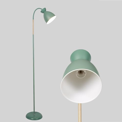 Amdelne Stehlampe Wohnzimmer Giraffe Waldgrün, Schwenkbare Stehleuchte E27 Fassung max. 60W, Höhe 159cm, Moderne Metall Standleuchte Leselampe für Sofa Schlafzimmer Arbeitszimmer, ohne Leuchtmittel