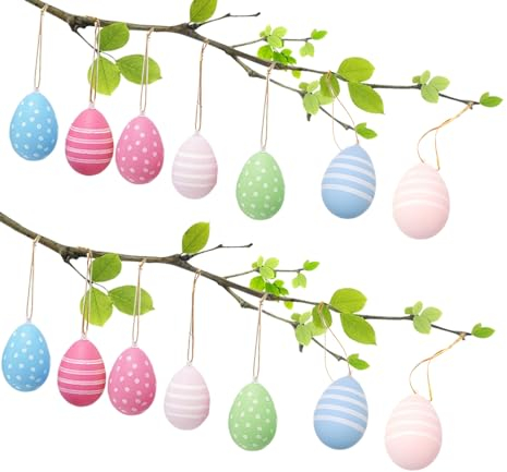 Hanwin Uova Di Pasqua Decorative 24 pezzi, Uova Decorative Pasquali, Uova Pasquali Decorative, Ovetti Pasquali Decorativi, Uova Di Pasqua Da Appendere, Ovetti Decorativi Pasquali