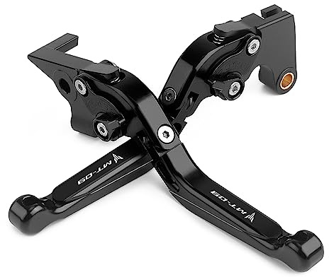 TREONK Compatibile MT09 MT-09 Tracer 2015-2020 Leva Freno e Frizione - Regolabile Leva Frizione Moto Accessori Set Leve