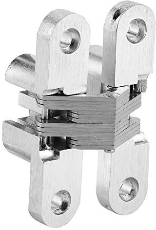 Cerniera a Croce Nascosta in Lega di Zinco, Cromo Spazzolato, Cuscinetto in Acciaio Inossidabile, Struttura Stabile per Porte, Armadi