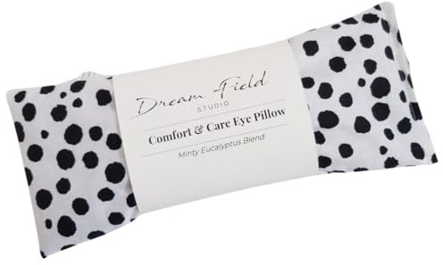 Dream Field Studio Mint Eye Pillow, Flaxseed Fill, Eucalyptus Peppermint Blend, Aromatherapy Eye Mask, Studio Dots