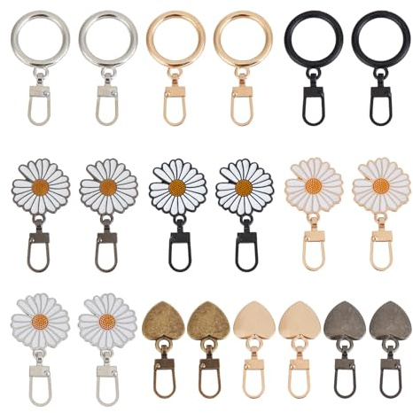 NICENEEDED 20 PCS Reemplazo de Tirador de Cremallera Multicolor, Lindos Cierres Decorativos para Maletas, Asas de Monedero, Equipaje