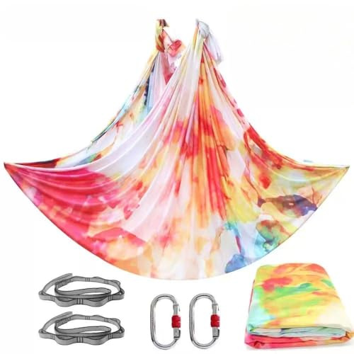 für Erwachsene Aerial Yogatuch Hängematte | Vertikaltuch | Trapez | Yogatuch zum Aufhängen | Aerial Silks | Akrobatik Tuch | Yoga Hochelastischer Stretching Band(5M*2.8M) (14)
