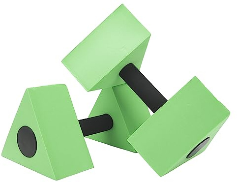 Mancuerna Triangular Flotante para niños, Ayuda de enseñanza de natación para niños con Espuma EVA de Alta flotabilidad, Mancuernas Ligeras para aeróbic en el Agua para (Verde Hierba)
