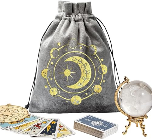 de Terciopelo - Saco Suave Vintage Para Runas - Saco de Terciopelo con Cordón para Dados,Para Joyería Juegos Monedas Cartas Artículos Regalos Recompensas Clase Tarot Entusiastas Mujeres Hombres