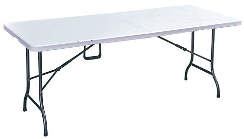 CILVANI SRL TAVOLO 244 X 76 X 74H TAVOLINO BIANCO PIEGHEVOLE RICHIUDIBILE RESINA METALLO SAGRE FIERE