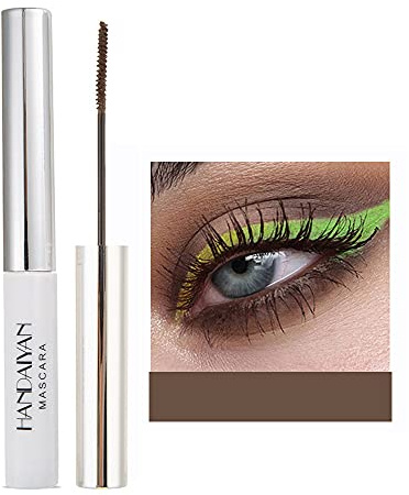 OCHILIMA 4D Mascara farbenfrohe Fasermascara bezaubernde lang anhaltende Mascara, dichte/lange Wimpern wasserfestes und wischfestes Augen-Make-up (Dark Brown)