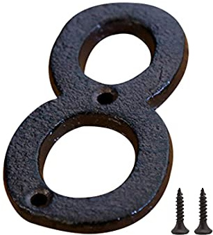 Zayookey Numero Civico Esterno Numeri di Porta in Ghisa Numero Indirizzo Metal House Numbers Porte, Pareti, Indirizzi di Casa (Numero 8)