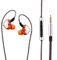 LINSOUL 7Hz Salnotes Zero HiFi 10 mm dynamischer Treiber In-Ear-Kopfhörer IEM mit Metallverbundmembran, Edelstahl-Frontplatte, abnehmbares 2-poliges OFC-Kabel(Orange,Mit Mikrofon,3,5 mm)