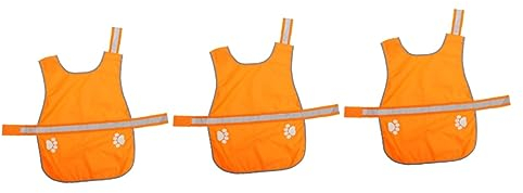Kisangel 3stücke Reflektierende Hundeweste Aus Oxford Fluoreszierende Für Hunde Wasserdichtes Design Sichtbarkeit Für Outdoor-aktivitäten Und Nächtliche