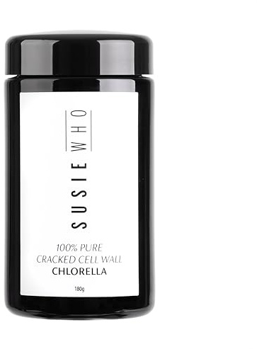 SUSIE WHO, 100% Pure Cracked Cell Wall Chlorella, Food Supplement, 180g Jar