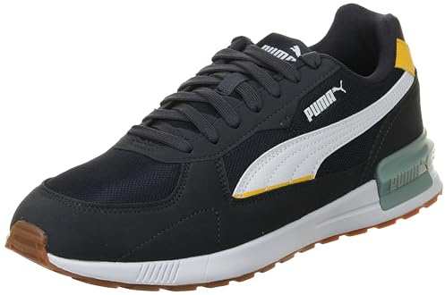 Puma Graviton Sneaker Herren, New Navy-Puma White-Sunny Yellow, 44 EU