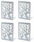 Strehknewen Sujetalibros Decorativos Árbol – 2 Pares Soportes para Libros Blancos, Diseño de Ramita Metálica, Antideslizantes, 17.5x12x9cm, para Oficina, Hogar, Escuela