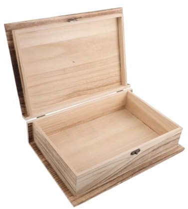 Gatuida Contenedor De Almacenamiento Conmemorativo De Madera Caja Decorativa Tapa Abatible Para Joyas