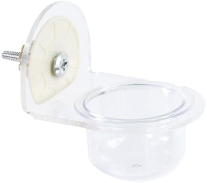 Lembeauty para Periquitos - Platos de Alimentación Desmontables para Aves | Dispensador De Alimentos Transparente De Acrílico para Canarios Ninfas Y Periquitos