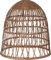 Star Lampenschirm, braun, 48 x 50 cm, 092-02
