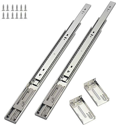 OCG Soft Close Drawer Slides 22 Inch (10 Pairs), Full Extension Ball Bearing Side Mount Drawer Slides for Cabinets with Face Frame