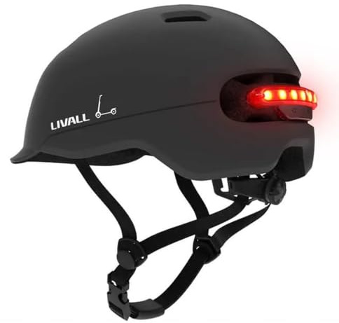 Livall Unisex – Erwachsene C20 Fahrradhelm, schwarz, 54-58 cm