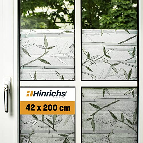 Hinrichs Pellicola Vetri Finestre 42 x 200 cm - Pellicola Adesiva per Vetri in Opaco – Pellicola per Vetri - Pellicola Privacy Finestre - Pellicola Finestra Privacy con Racla incluso