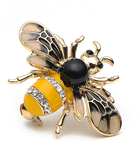 MaoNativey Brosche Damen Biene fliegendes Insekt Brosche Zubehoer der Kleidung Emaille Broschen Geschenke für Mädchen-Frauen