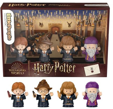 Little People Collector Harry Potter e la Pietra Filosofale Edizione Speciale Film, set per adulti e fan, 4 personaggi, HVG45