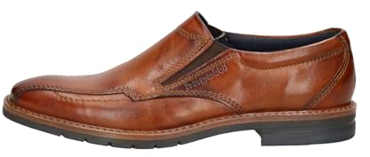 bugatti Derbyschuhe Business Halbschuh Händische Two-Tone-Finish Leder Anzugschuhe mit Bequemen Passform, Cognac, 43 EU