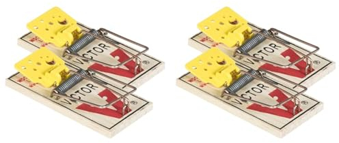 PROTECT HOME Mausefalle Classic, Holz, Klassische Schlagfalle mit hoher Schlagkraft, 2 Stück (Packung mit 2)