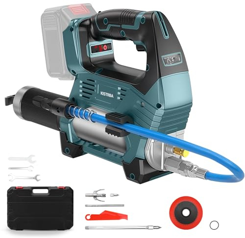 Pistola Engrasadora sin Cable para Makita 18V Batería, presión de 12000 PSI, Motor sin escobillas, velocidad de 3 niveles, con manguera de alta presión de 30 cm, para equipos mecánicos