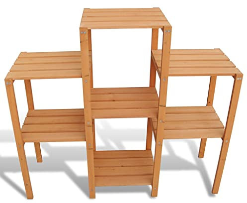 Eleganz Escalier de plantes en bois de sapin massif pour le jardin - Échelle de jardin stable 97 x 31 x 87 cm - Idéal pour les petits jardins et balcons - Durable et respectueux de l'environnement