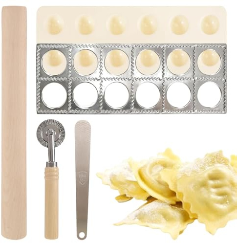 SZSMW Molde para Wonton - Forma de Bola de Masa - Cortadores de Raviolis - Se Puede Utilizar para Preparar AlbóNdigas, Tartas, AlbóNdigas Y Postres Frescos, Apto para Todas Las Masas Y Pasteles