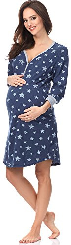 Italian Fashion IF Nattlinne För Kvinnor Ammande Nattlinne Gravid Graviditet Sovkläder Gravidmode Med Fullängds Knappslå Födelseskjorta För Gravida Kvinnor
