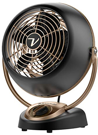 Vornado VFAN™ Petite Alchemy Vintage Fan Small Retro Air Circulator for Cooling & Decor 3 Speeds, Adjustable Tilt Gunmetal