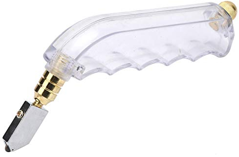 Fafeicy Cortador de Vidrio, Juego de Cortador de Vidrio con alimentación de Aceite de Agarre PIS-Tol de aleación de Mano para Cortar baldosas de cerámica, engrase automático