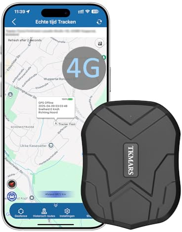 GPS-Tracker mit SIM, Echtzeit-Tracking-Gerät Multi-Alarm-Asset-Schutz für Auto, LKW, Koffer, 5000mAh-Akku wasserdicht magnetisch, GPS/GSM-Sender über APP/Web-Plattform, ABO erforderlich