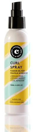 COCUNAT - Curl Spray - Lockenfixierung - Mittlerer Halt Ohne Lockenfrizz - Flexible Locken - Styling Spray - Curly Methode - Silikon und Alkoholfrei - 125 ml