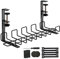 Under Desk Cable Management, howllydo No Drill Desk Wire Management, Desk Cable Tray for Home Office Internet Cafe Kitchen, Black